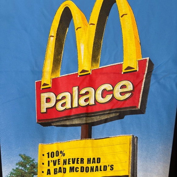 Palace McDonald’s Black Tshirt Mens XL - Picture 2 of 3